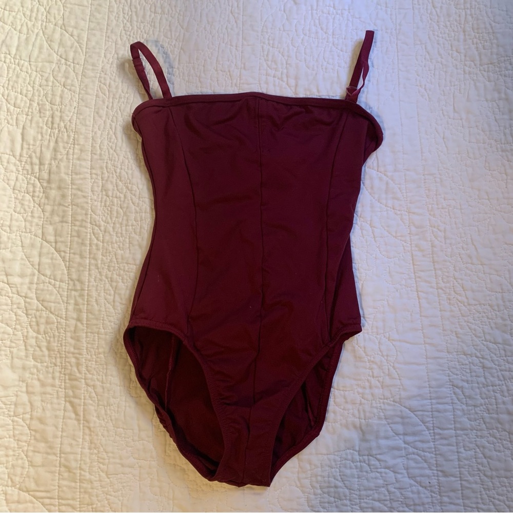 Mondor xs red maroon burgandy leotard adjustable straps - Picture 8 of 8